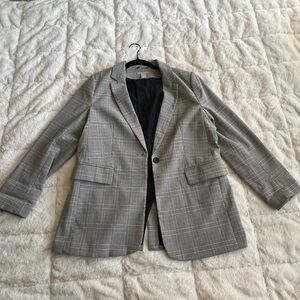 H&M plaid oversized blazer
